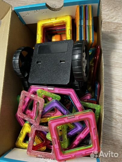 Магнитный конструктор, машинки хот вилс