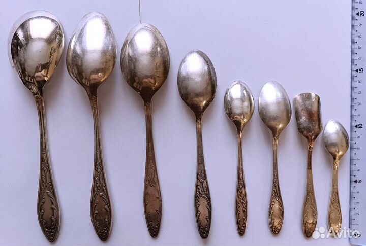 Столовые приборы мельхиор Пламя Кольчугино СССР