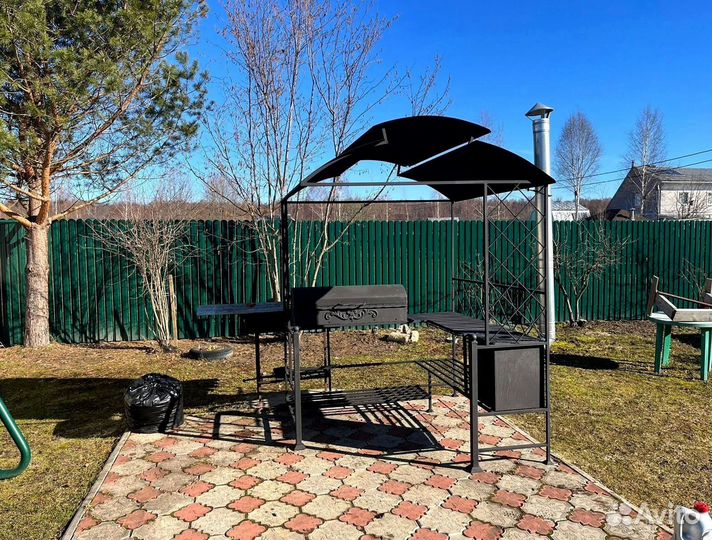 Мангал с крышей