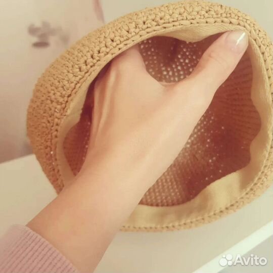 Шляпа из рафии. Панама для девочки