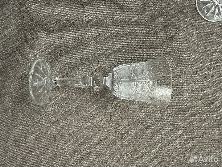 Хрустальные фужеры и рюмки чешские