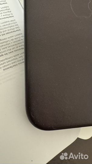 Кожаный чехол для iPhone 13 темная вишня оригинал