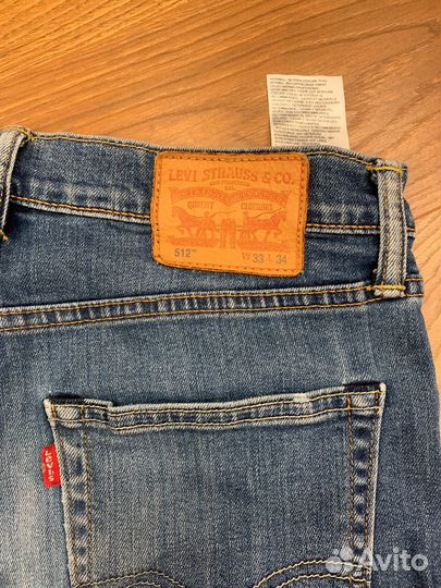 Джинсы levis 512. W33 L34