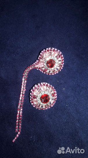 Серьги и брошь, резинки, брелки ручная работа