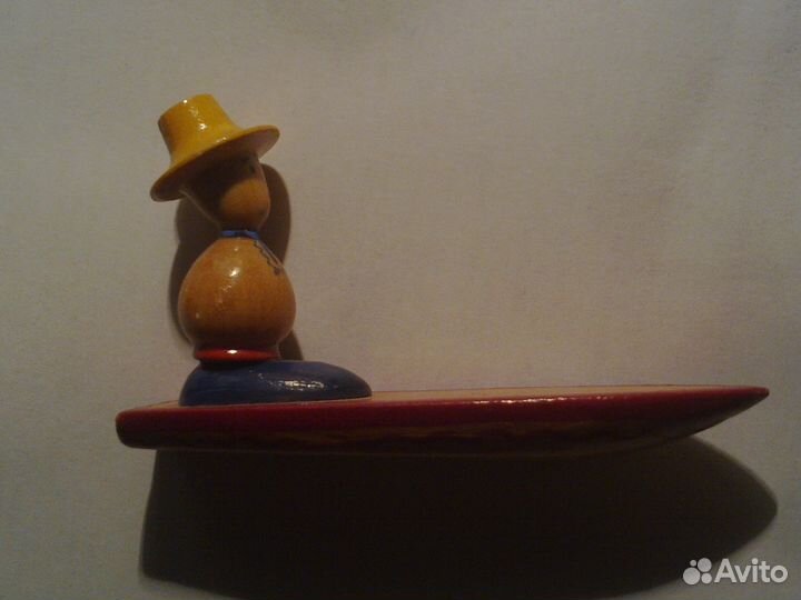 Модель/Фигурка-Человек на лодке(ручн.работа/СССР)