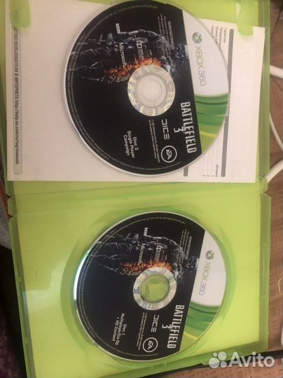 Диски на xbox 360 battlefild 3