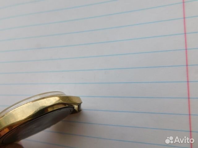 Наручные часы Слава с календарем СССР позолота ау