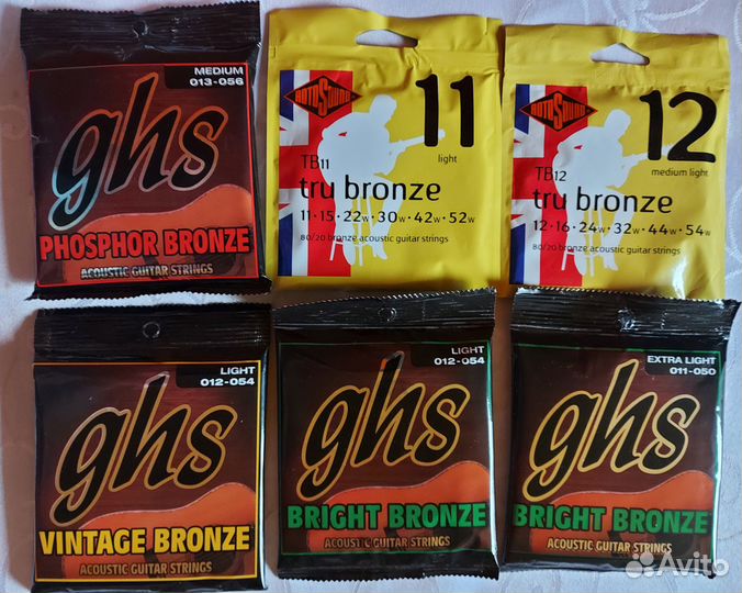 Струны для акустической гитары GHS Rotosound разн