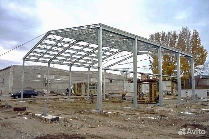 Металлический каркас для склада