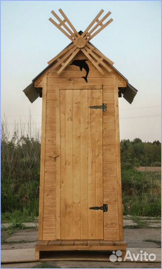 Дачный туалет с декором и установкой QVK