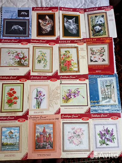 Вышивка крестиком.Остатки от набора