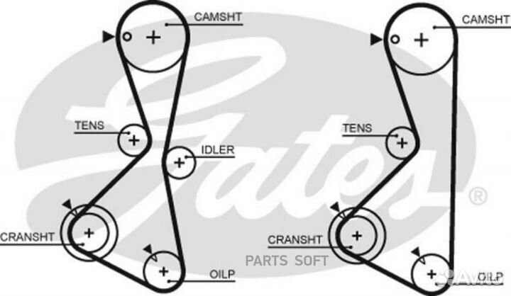 Gates 5373XS Ремень грм mitsubishi galant,L200,spa