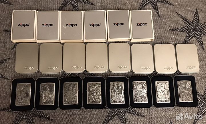 Zippo Barrett Smythe zodiac хром 8 шт 1998 г