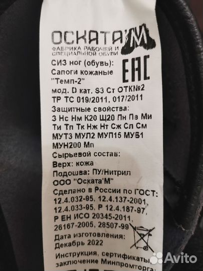 Сапоги мужские кожаные Темп-2