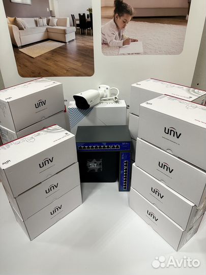 Комлект IP видеонаблюдения UNV на 16 камер
