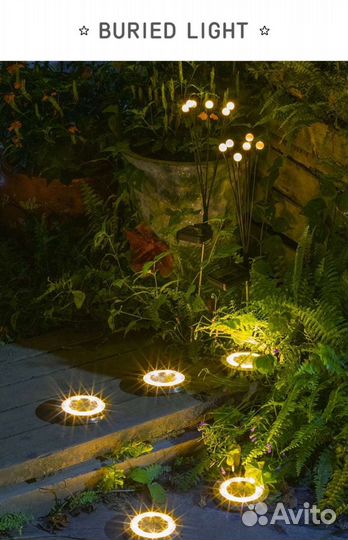 Садовое освещение фонари уличные солнечной бат