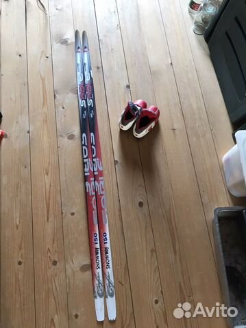 Беговые лыжи и ботинки р 30
