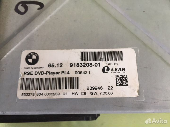 BMW X6 e71 Задний монитор с DVD