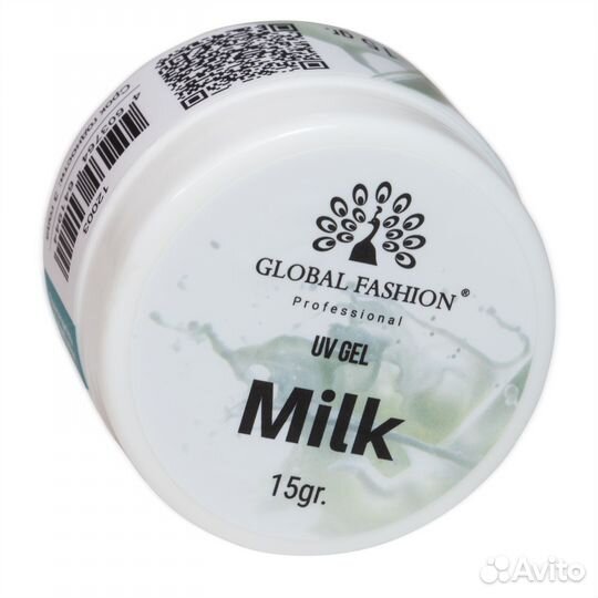 Гель для наращивания ногтей, молочный (Milk), Glob