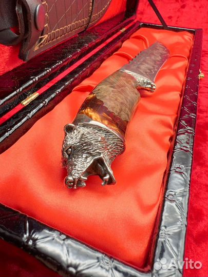 Нож медведь никель