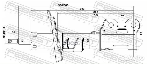 Амортизатор подвески 18110-001FR Febest