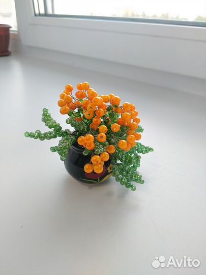 Рябина из бисера