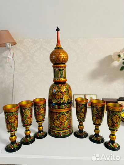 Подарочный набор посуды хохлома