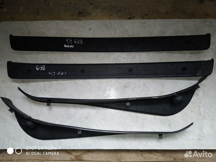 Накладки порогов на Subaru Outback BP9 2003-2008г