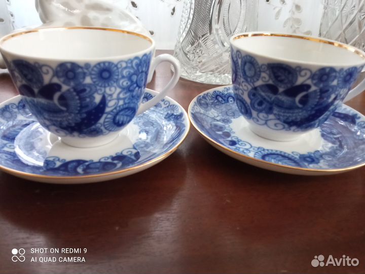 Чашки фарфоровые лфз периода СССР