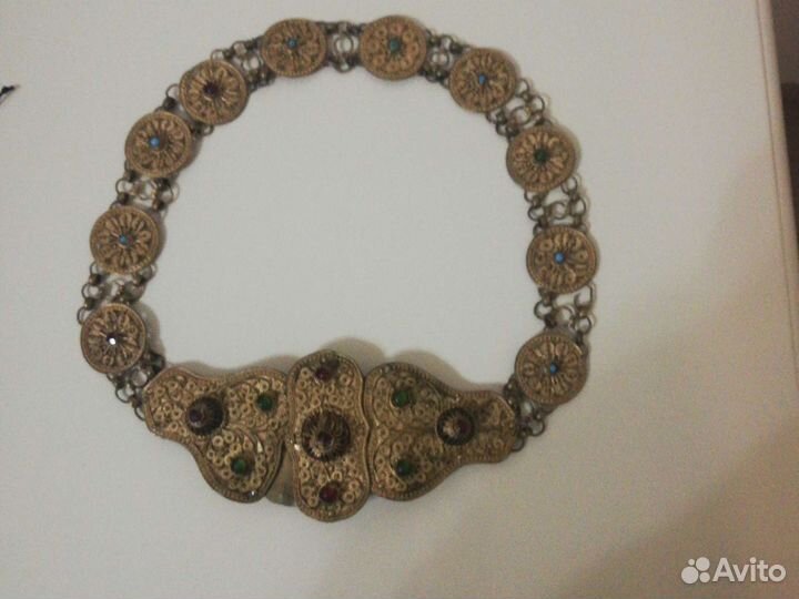 Серебряный национальный пояс