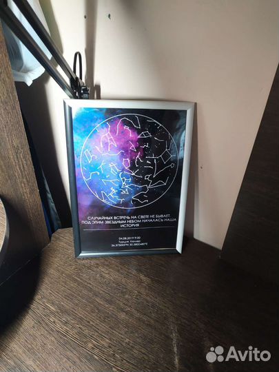 Подарок на 14 февраля, карта звездного неба