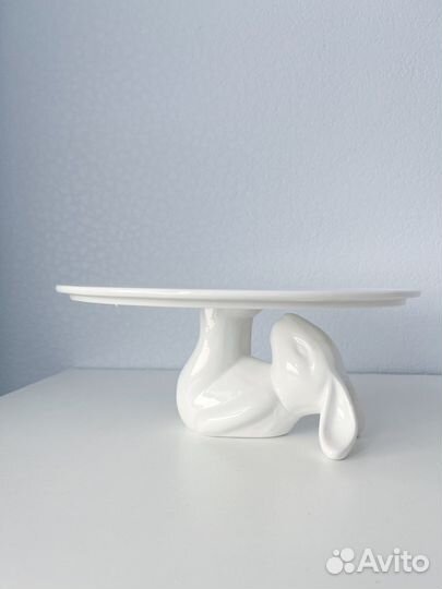 Тортница керамическая Кролик