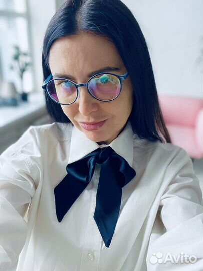 Галстук женский, шерсть с шелком