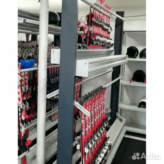 Стеллаж Премиум для детских горных лыж, двухсторонний 219х243х67см gldp-76