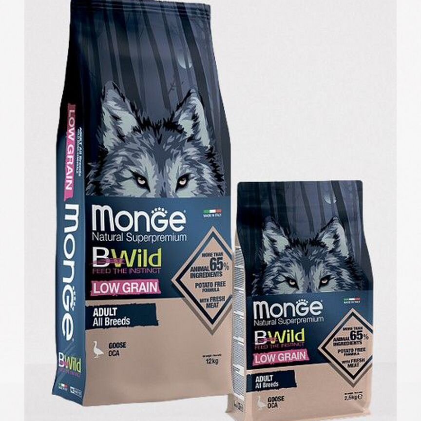 Сухой корм для собак Monge Dog BWild LOW grain