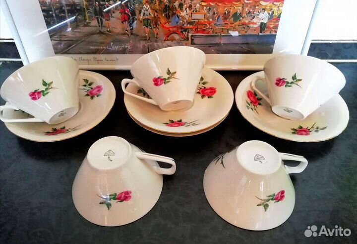Чайный сервиз - Роза фарфор