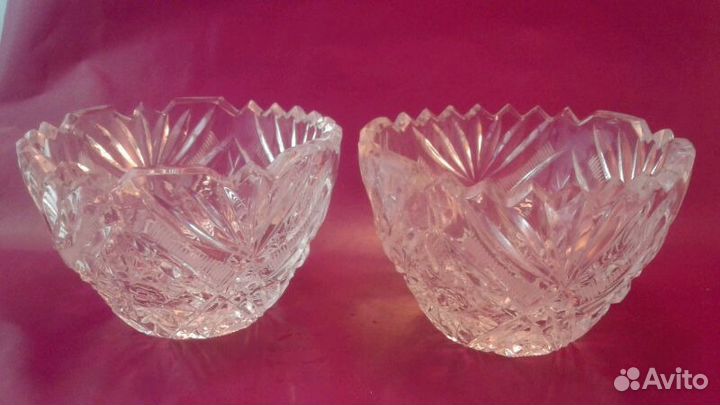 Вазы, салатники, фужеры из хрусталя