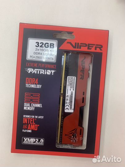 Оперативная память patriot viper elite II 32gb