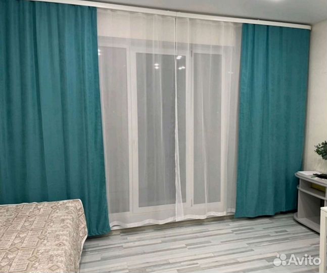 Шторы канвас бирюза