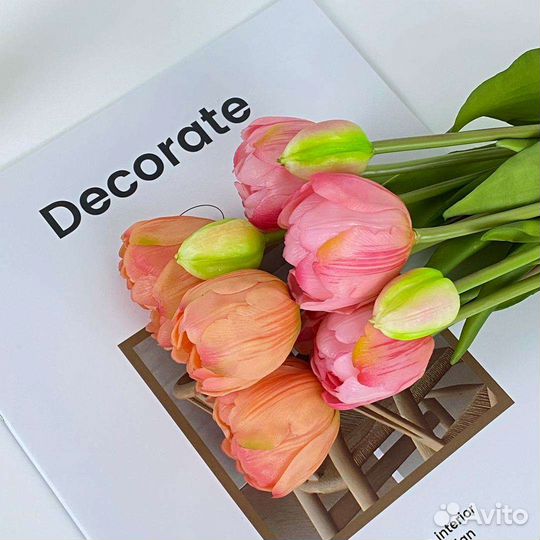 Тюльпаны искусственные real touch