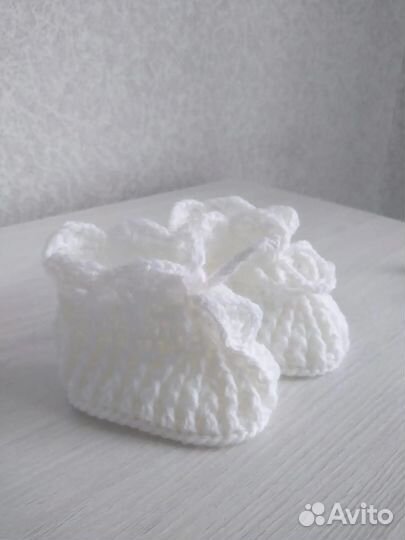 Пинетки вязаные, ручная работа