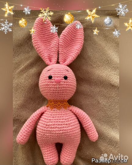 Мягкая игрушка заяц ручной работы