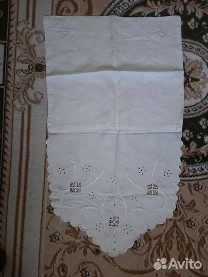 Старинная кружевная наволочка