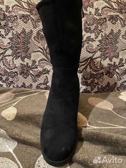 Сапоги женские замшевые