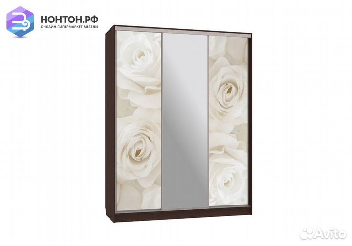 Шкаф-купе Бассо 10-600 розы венге