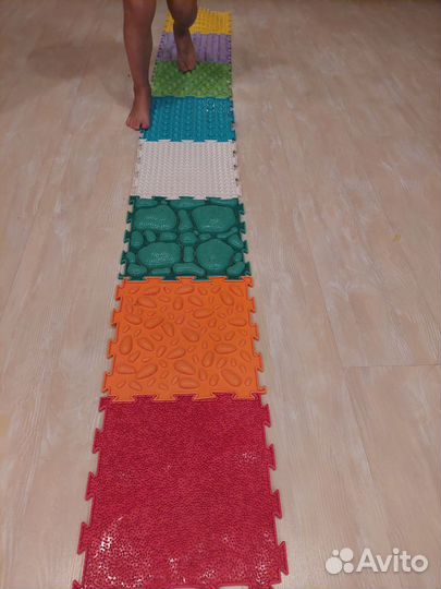 Модульный развивающий массажный коврик