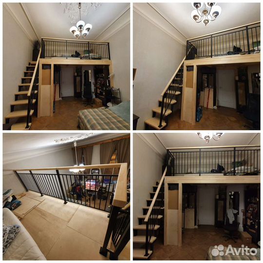 Лестница на металлокаркасе