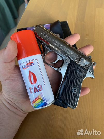 Пистолет зажигалка Вальтер с газовым баллоном