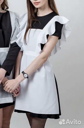 Белый школьный фартук