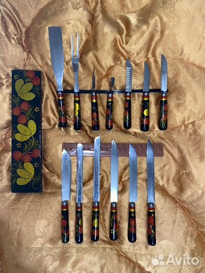 Набор столовых приборов 13 штук нерж, хохлома